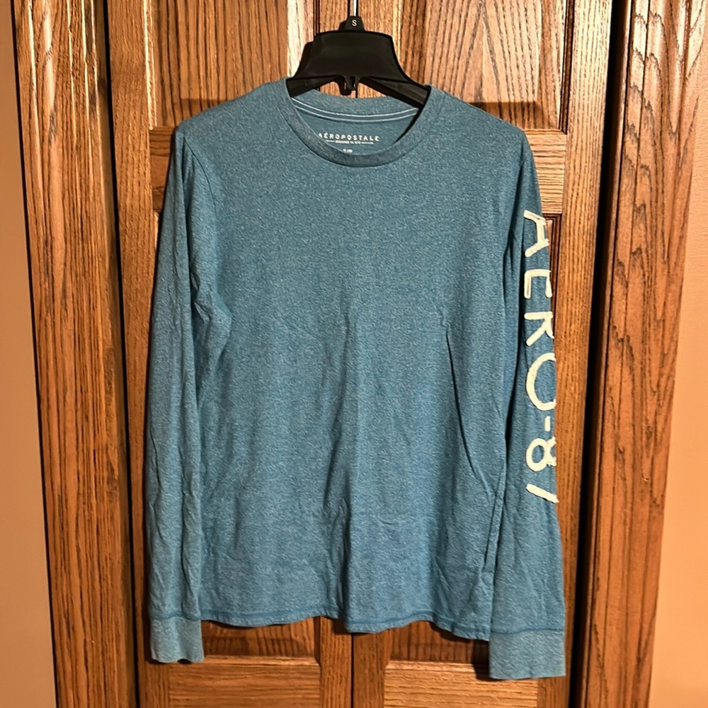 Aeropostale Blue Long Sleeve Shirt - Small